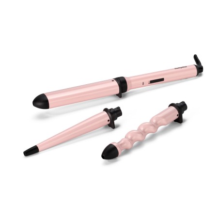 Máquina de Caracóis Babyliss Curl and Wave Trio Cerâmico Cor de Rosa de Babyliss, Planchas para encaracolar - Ref: S05119200,...