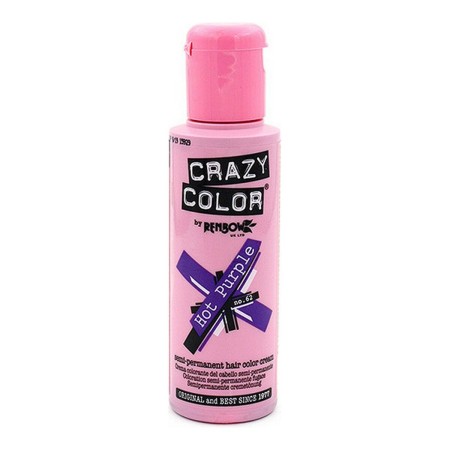 Tinta Permanente Hot Purple Crazy Color Nº 62 (100 ml) (100 ml) de Crazy Color, Coloração permanente - Ref: S4242545, Preço: ...