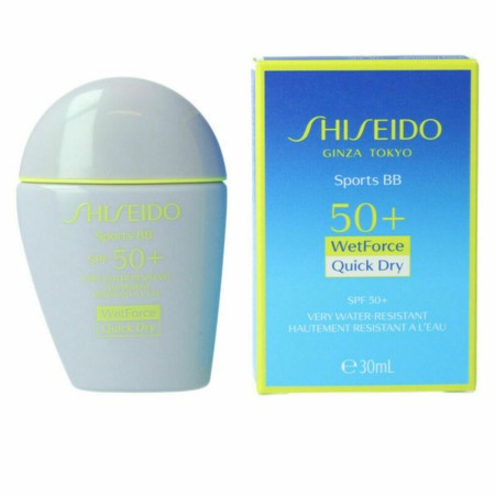 Crème Solaire Avec Couleur Shiseido WetForce Quick Dry Sports Dark SPF50+ Spf 50 Dark (30 ml) de Shiseido, BB Crèmes - Réf : ...