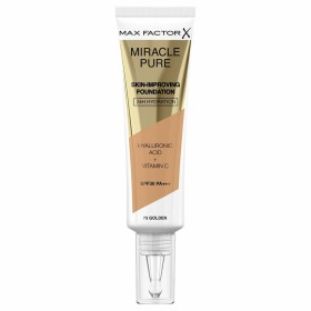 Base de Maquilhagem Fluida Max Factor Miracle Pure 75-golden SPF 30 (30 ml) de Max Factor, Bases - Ref: S0598761, Preço: 10,5...