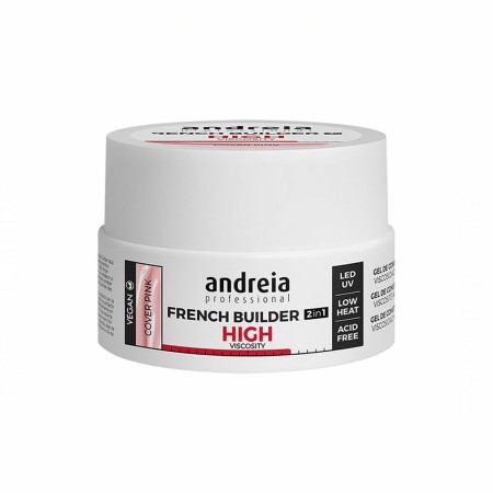 Vernis à ongles en gel French Builder High Viscosity Andreia 0BGFCP22 Rose (22 g) de Andreia, Vernis gels semi-permanents - R...