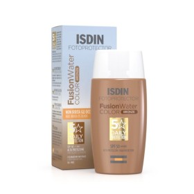 Sun Protection with Colour Isdin Fusion Water Spf 50 Dark 50 ml by Isdin, Sun filters - Ref: S4517746, Price: 26,95 €, Discou...