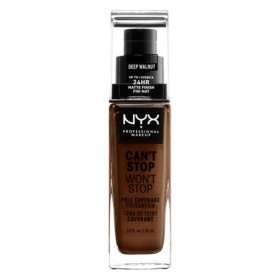 Base de Maquillage Crémeuse NYX Can't Stop Won't Stop deep walnut (30 ml) de NYX, Fonds de teint - Réf : S05102215, Prix : 18...