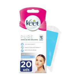 Facial Hair Removal Strips Veet Sensitive skin 20 Units by Veet, Wax hair removal - Ref: S05100606, Price: 5,32 €, Discount: %