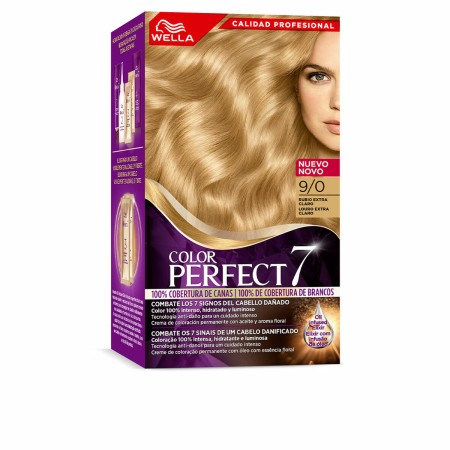 Tintura Permanente Wella Color Perfect 7 Nº 9/0 Capelli Brizzolati 60 ml Biondo Extra Chiaro di Wella, Colore permanente - Ri...