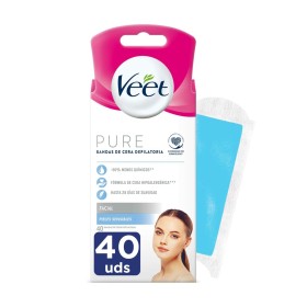 Bandas Depilatórias Faciais Veet Bandas De Cera Pure Pele sensível (40 Unidades) de Veet, Depilação com cera - Ref: S05109456...