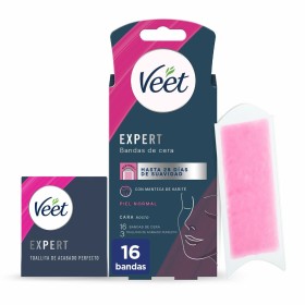 Facial Hair Removal Strips Veet Expert (16 Units) by Veet, Wax hair removal - Ref: S05115515, Price: 4,97 €, Discount: %