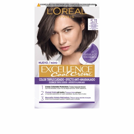 Permanent Colour Creme L'Oreal Make Up Excellence Cool 5.11-castaño claro ceniza intenso by L'Oreal Make Up, Permanent Colour...