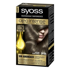 Tinta Permanente Syoss Olio Intense Sem amoníaco Nº 5,54 Castanho Claro Cinza de Syoss, Coloração permanente - Ref: S0585354,...