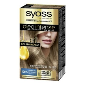 Tinta Permanente Syoss Olio Intense Sem amoníaco Nº 8,50 Louro Claro Cinza de Syoss, Coloração permanente - Ref: S0585365, Pr...