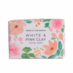 Barre de savon naturel White & Pink Clay Vera & The Birds White Pink Clay 100 g de Vera & The Birds, Pastilles de savon - Réf...