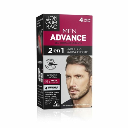 Colouring Cream Llongueras Men Advance Semi-permanent 4 - Ash Chestnut (4 pcs) by Llongueras, Permanent Colour - Ref: S058775...