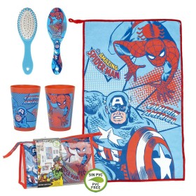 Conjunto de Higiene Infantil de Viagem The Avengers Azul 23 x 15 x 8 cm 4 Peças de The Avengers, Estojo de viagem - Ref: S074...