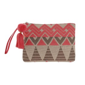 Neceser de Viaje Home ESPRIT Beige Fucsia 26 x 2 x 19 cm de Home ESPRIT, Neceseres de viaje - Ref: S3055469, Precio: 11,51 €,...