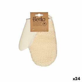 Bath Mitten White Beige (24 Units) by Berilo, Exfoliating Mitts & Gloves - Ref: S3629476, Price: 33,88 €, Discount: %