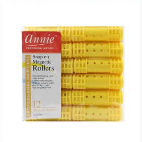 Hair rollers Annie Medium Yellow (12 uds) by Annie, Rollers - Ref: S4242593, Price: 3,38 €, Discount: %