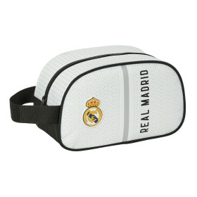 Reise-Toilettentasche Real Madrid C.F. Weiß Grau Sportlich 26 x 15 x 12 cm von Real Madrid C.F., Kosmetikkoffer - Ref: S43111...