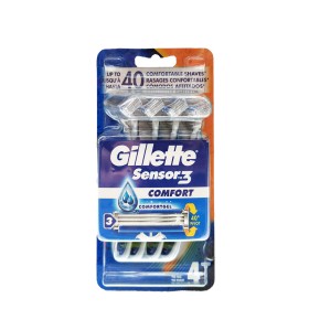 Rasoir Gillette Sensor 3 Confort (4 Unités) de Gillette, Homme - Réf : S7905615, Prix : 10,38 €, Remise : %