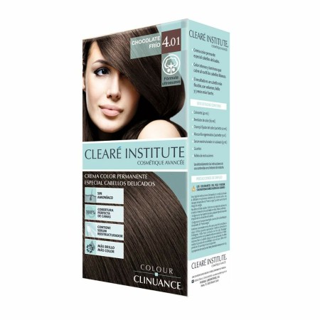 Coloração Permanente em Creme Clearé Institute Colour Clinuance Nº 4.01-chocolate frio de Clearé Institute, Coloração permane...