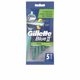 Maquinillas de Afeitar Desechables Gillette Blue II Plus Slalom 5 Unidades de Gillette, Hombre - Ref: S05112557, Precio: €5.2...