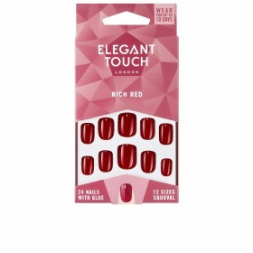 Unhas Falsas Elegant Touch Polished Colour Arredondada Rich Red (24 uds) de Elegant Touch, Conjuntos de unhas - Ref: S0591186...