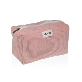 Travel Vanity Case Versa Corduroy Pink 8 x 11 x 18 cm by Versa, Cosmetic Cases - Ref: S3412705, Price: €4.15, Discount: %