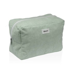 Travel Vanity Case Versa Corduroy Green 12 x 16 x 24 cm by Versa, Cosmetic Cases - Ref: S3412707, Price: €6.06, Discount: %