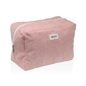 Travel Vanity Case Versa Corduroy Pink 12 x 16 x 24 cm by Versa, Cosmetic Cases - Ref: S3412709, Price: €6.06, Discount: %