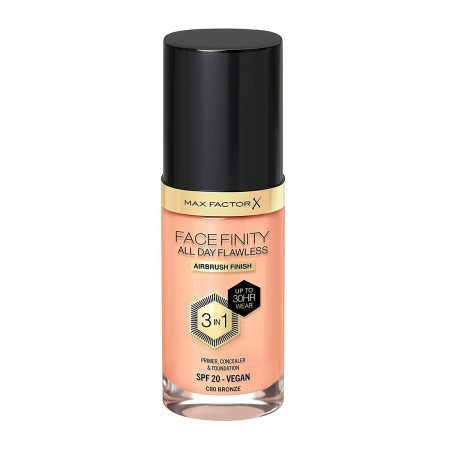 Base de Maquillage Crémeuse Max Factor Facefinity 3-en-1 Spf 20 Nº 80 Bronze 30 ml de Max Factor, Fonds de teint - Réf : S051...