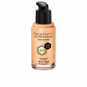 Base de Maquillage Crémeuse Max Factor Face Finity All Day Flawless 3-en-1 Spf 20 Nº W62 Warm beige 30 ml de Max Factor, Fond...