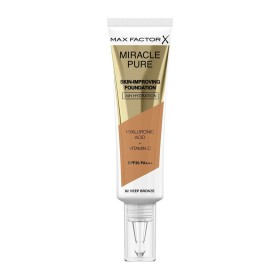 Base de Maquillaje Cremosa Max Factor Miracle Pure Nº 82 Deep bronze Spf 30 30 ml de Max Factor, Bases - Ref: S05115845, Prec...