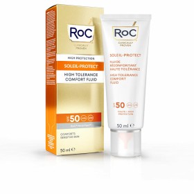 Sun Block Roc High Tolerance Sensitive skin SPF 50 (50 ml) by Roc, Sun filters - Ref: S05101959, Price: 18,94 €, Discount: %