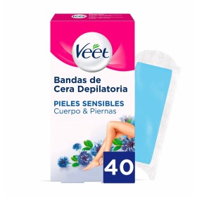 Bandas Depilatorias Corporales Veet Pure Piel Sensible Cuerpo Piernas (40 unidades) de Veet, Depilación con cera - Ref: S0510...