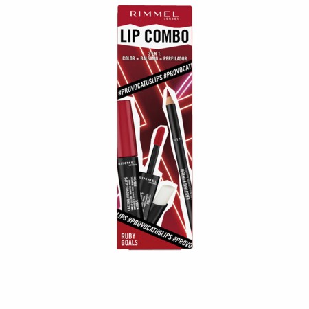 Make-Up Set Rimmel London Lip Combo 3 Pieces Ruby Goals by Rimmel London, Lipsticks - Ref: S05117973, Price: 12,35 €, Discoun...