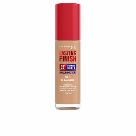 Base Cremosa per il Trucco Rimmel London Lasting Finish Nº 210 Golden Beige Spf 20 30 ml di Rimmel London, Fondotinta - Rif: ...