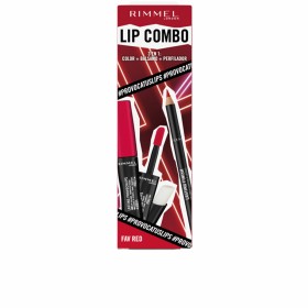 Conjunto de Maquilhagem Rimmel London Lip Combo 3 Peças Fav Red de Rimmel London, Batom - Ref: S05117968, Preço: 11,66 €, Des...