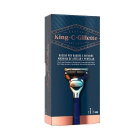 Rasoio Manuale per Barba King C Gillette Gillette King Azzurro di Gillette, Uomo - Rif: S0585401, Prezzo: €9.92, Sconto: %