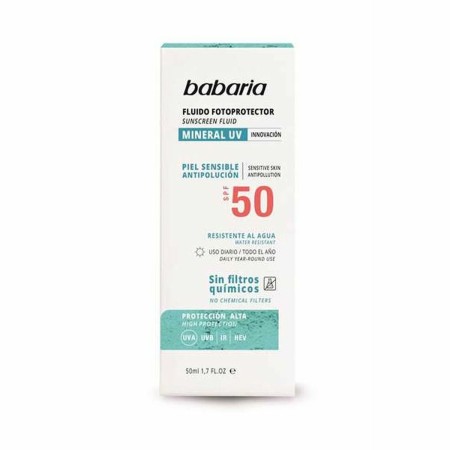 Latte Solare Fluido Babaria Solar Mineral Uv Spf 50 50 ml di Babaria, Filtri solari - Rif: S0597470, Prezzo: 10,21 €, Sconto: %