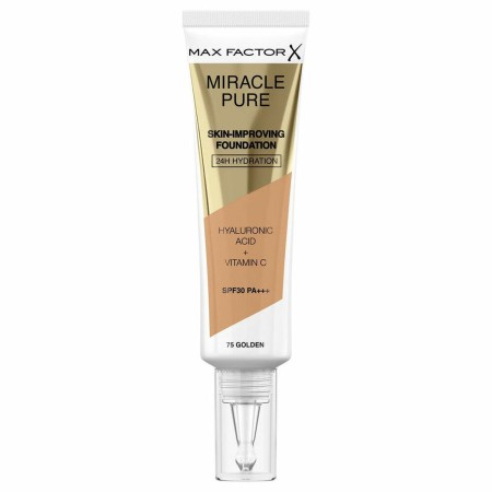 Base de Maquillaje Fluida Max Factor Miracle Pure 75-golden SPF 30 (30 ml) de Max Factor, Bases - Ref: S0598761, Precio: 9,98...