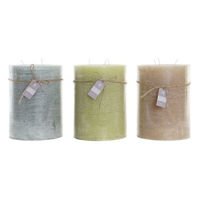 Bougie DKD Home Decor Vanille Cire (3) (3 Pièces) de DKD Home Decor, Voiles libres - Réf : S3038592, Prix : €85.50, Remise : %