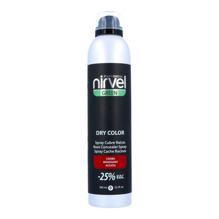 Spray Correcteur de Racines et Cheveux Blancs Green Dry Color Nirvel Green Dry Acajou (300 ml) de Nirvel, Coloration semi-per...