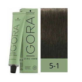 Tintura Permanente Schwarzkopf Igora Zero Amm Nº 5-1 Castano Chiaro Cenere 60 ml di Schwarzkopf, Colore permanente - Rif: S42...