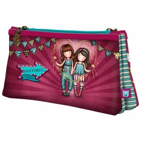 Double Carry-all Gorjuss Fireworks Maroon (21.5 x 11,5 x 5 cm) by Gorjuss, Cosmetic Cases - Ref: S4306720, Price: €9.49, Disc...