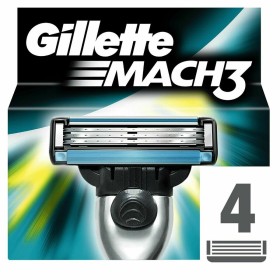 Shaving Razor Gillette Mach 3 (4 Units) by Gillette, Men - Ref: S7905232, Price: €19.14, Discount: %