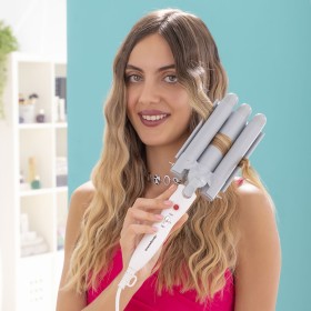 Modelador de Cabelo Cerâmico Triplo Triler InnovaGoods de InnovaGoods, Planchas para encaracolar - Ref: V0103373, Preço: €19....