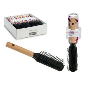 Brush Black Wood Brown Plastic by Berilo, Hairbrushes - Ref: S3601538, Price: 2,77 €, Discount: %