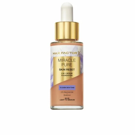 Sérum Perfeccionador Max Factor MIRACLE PURE Nº 60-80 Light to Medium 30 ml | Epamu | Beauty Shop - Parfums, Make-up & Essentials Epamu.eu