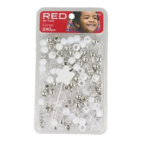 Glass beads Red Kiss Kiss L White Silver 240 Pieces by Red Kiss, Hair Pins - Ref: S4262732, Price: 4,76 €, Discount: %