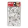 Glass beads Red Kiss Kiss L White Silver 240 Pieces | Epamu.eu | Beauty Shop - Parfums, Make-up & Essentials Epamu.eu