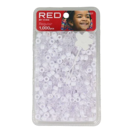 Glass beads Red Kiss Kiss Regular White Transparent 1000 Pieces | Epamu.eu | Beauty Shop - Parfums, Make-up & Essentials Epamu.eu